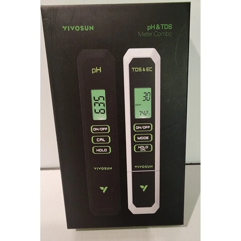 VIVOSUN pH TDS EC Combo Meter, Dual Pen Water Test Kit, Part# 305140-PEN